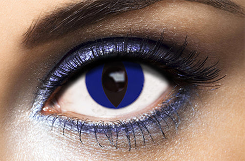 lentilles halloween yeux de chat bleus fashion lentilles