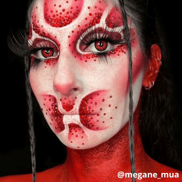 lentilles halloween rouge