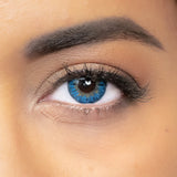 Lentilles de Couleur Bleue - London Aqua - 3 mois